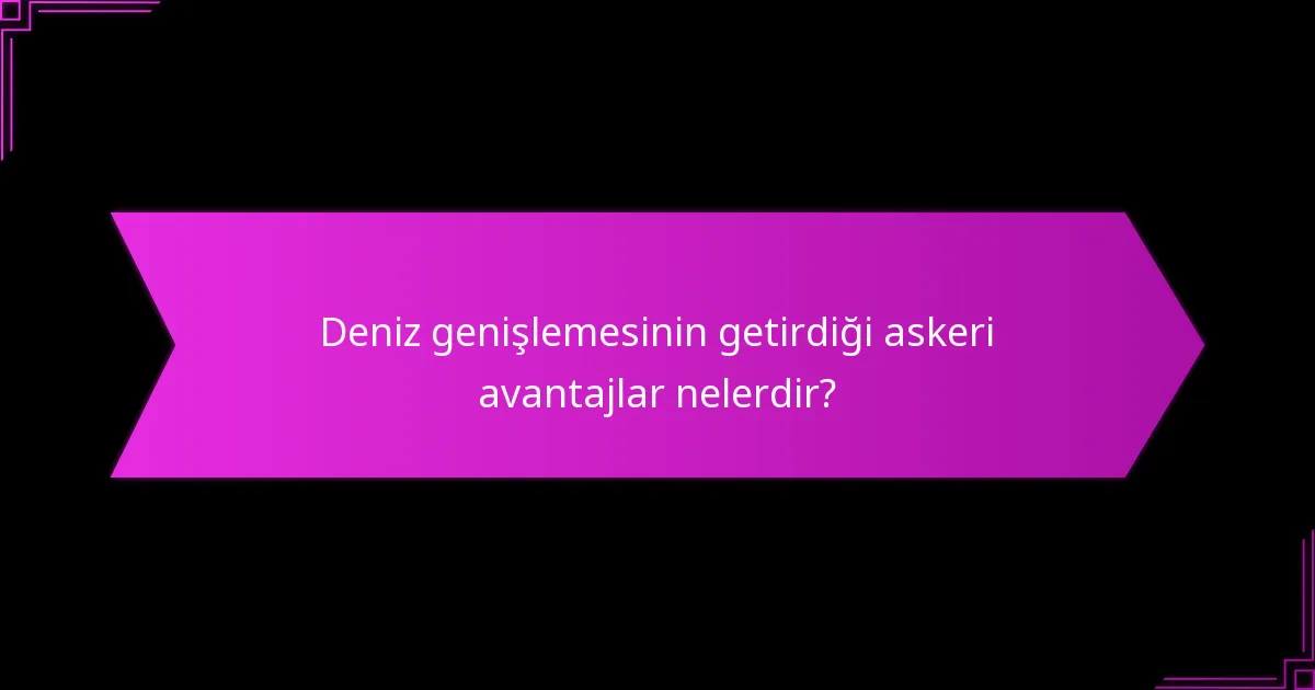 Deniz genişlemesi için kaynak tahsisi nasıl yönetilmektedir?